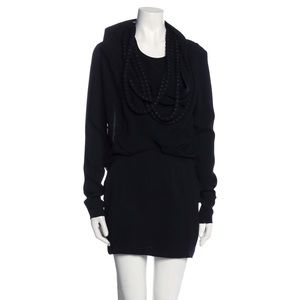 Cowl neck mini dress